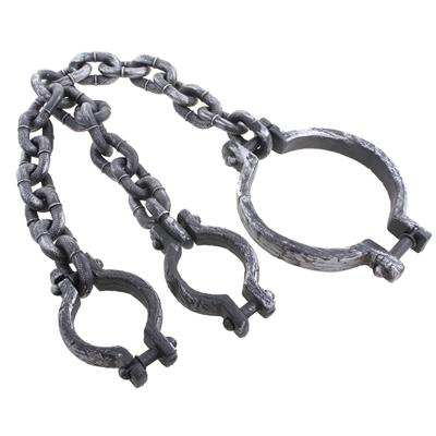 manette e catena da prigioniero