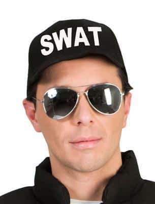 cappello nero da swat