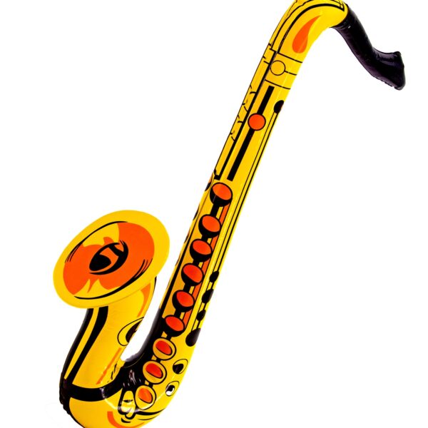 sassofono gonfiabile giallo