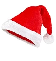 cappello da babbo natale in peluche