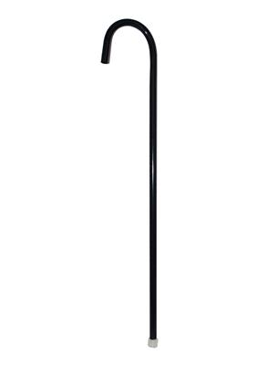 bastone nero curvo in plastica