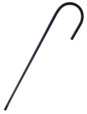 bastone ricurvo nero in plastica