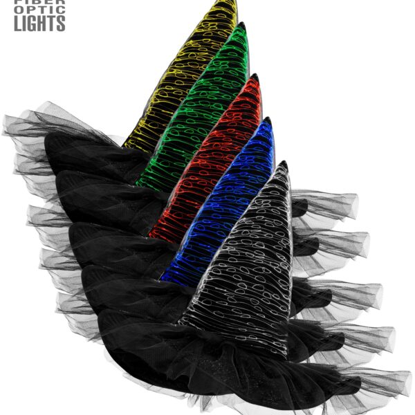 cappello da strega luminoso a fibre ottiche