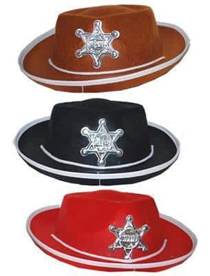 cappello da cowboy marrone rosso nero