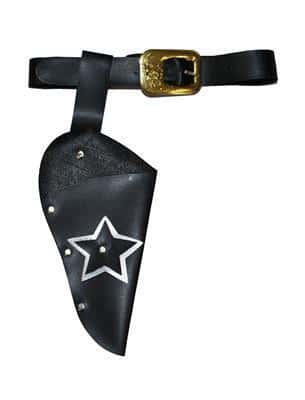 fondina nera da cowboy