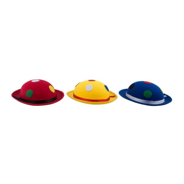 cappello a bombetta con pois colori assortiti