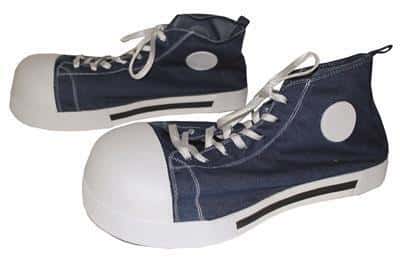 scarpe sneakers giganti blu da clown
