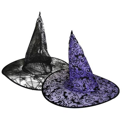 cappello nero o viola da strega