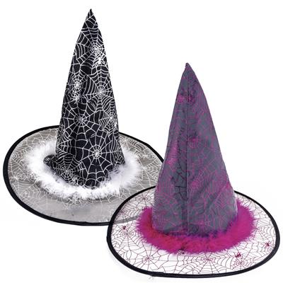 cappello nero o viola alto da strega