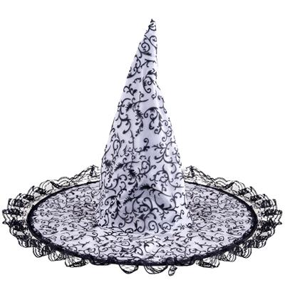 cappello argento e nero da strega