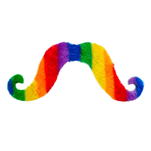 baffi multicolore a manubrio adesivi