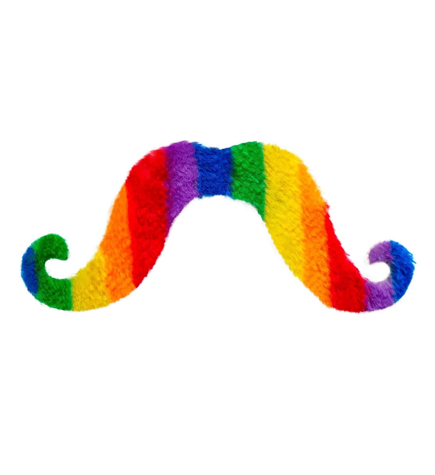 baffi multicolore a manubrio adesivi