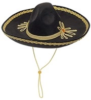 cappello nero da messicano mariachi