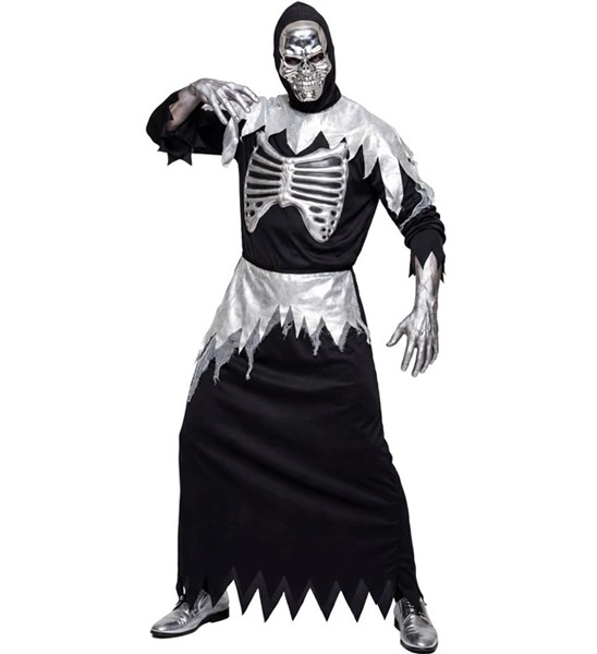 costume da grim reaper argentato