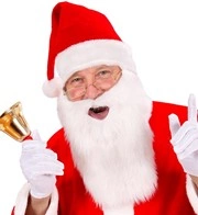 cappello con barba bianca di babbo natale