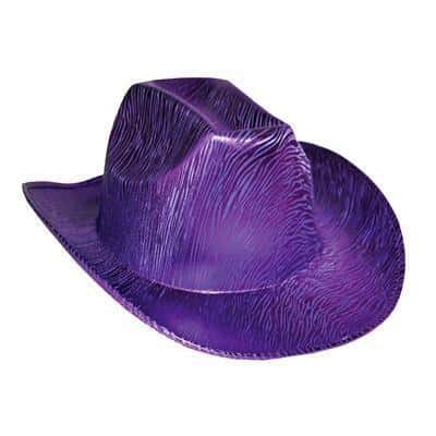 cappello da cowgirl rosa fucsia metallizzato
