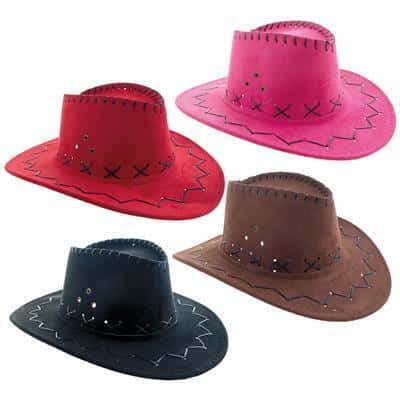 cappello da cowboy damascato nero o marrone
