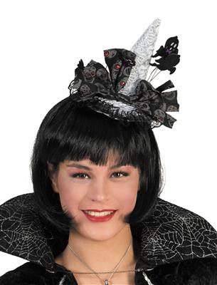 mini cappello da strega argento