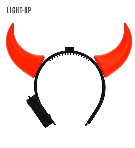 corna luminose da diavolo rosse