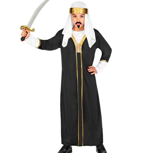 costume da principe arabo nero