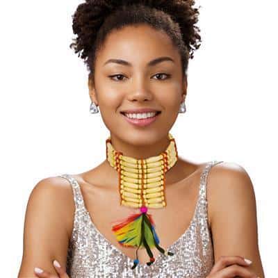 collana da indiano con piume