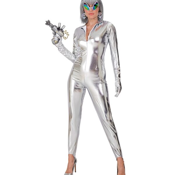 costume da catwoman argento