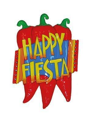 festone insegna messicana happy fiesta