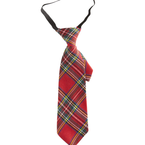 cravatta scozzese rossa