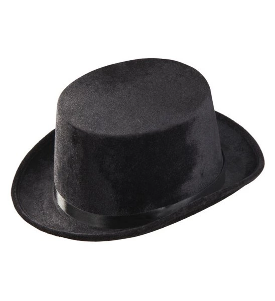 cilindro nero in velluto