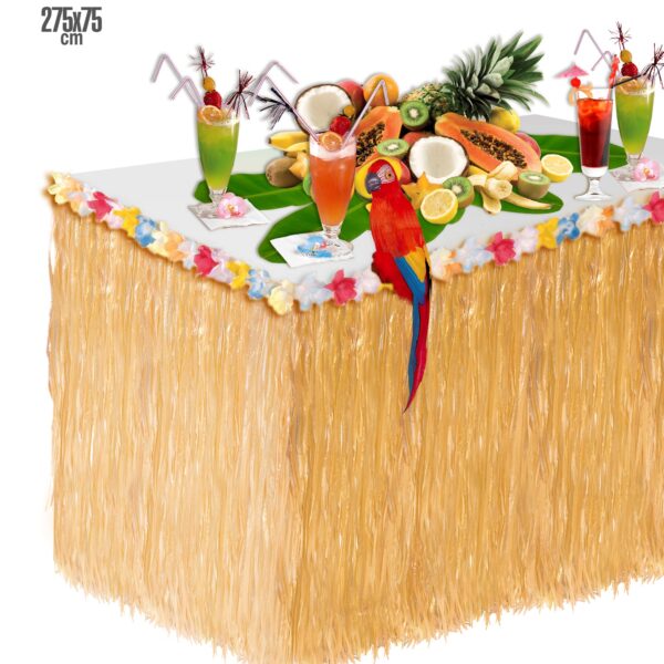 decorazione tavolo hawaiano