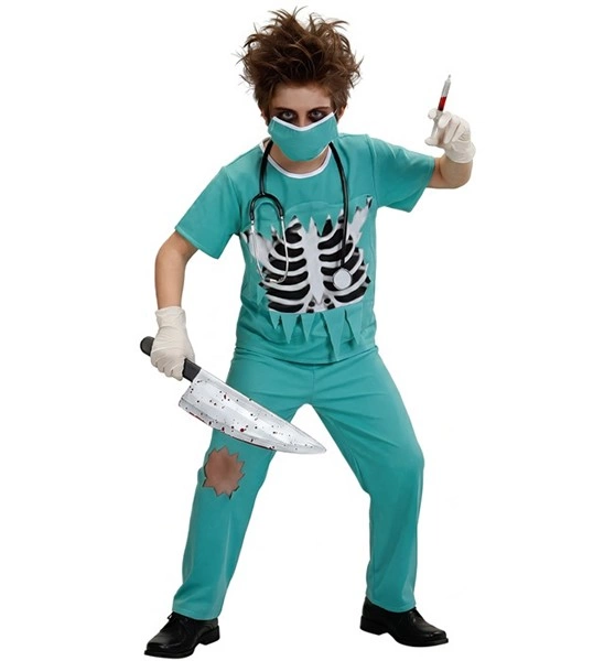 costume da dottore scheletro