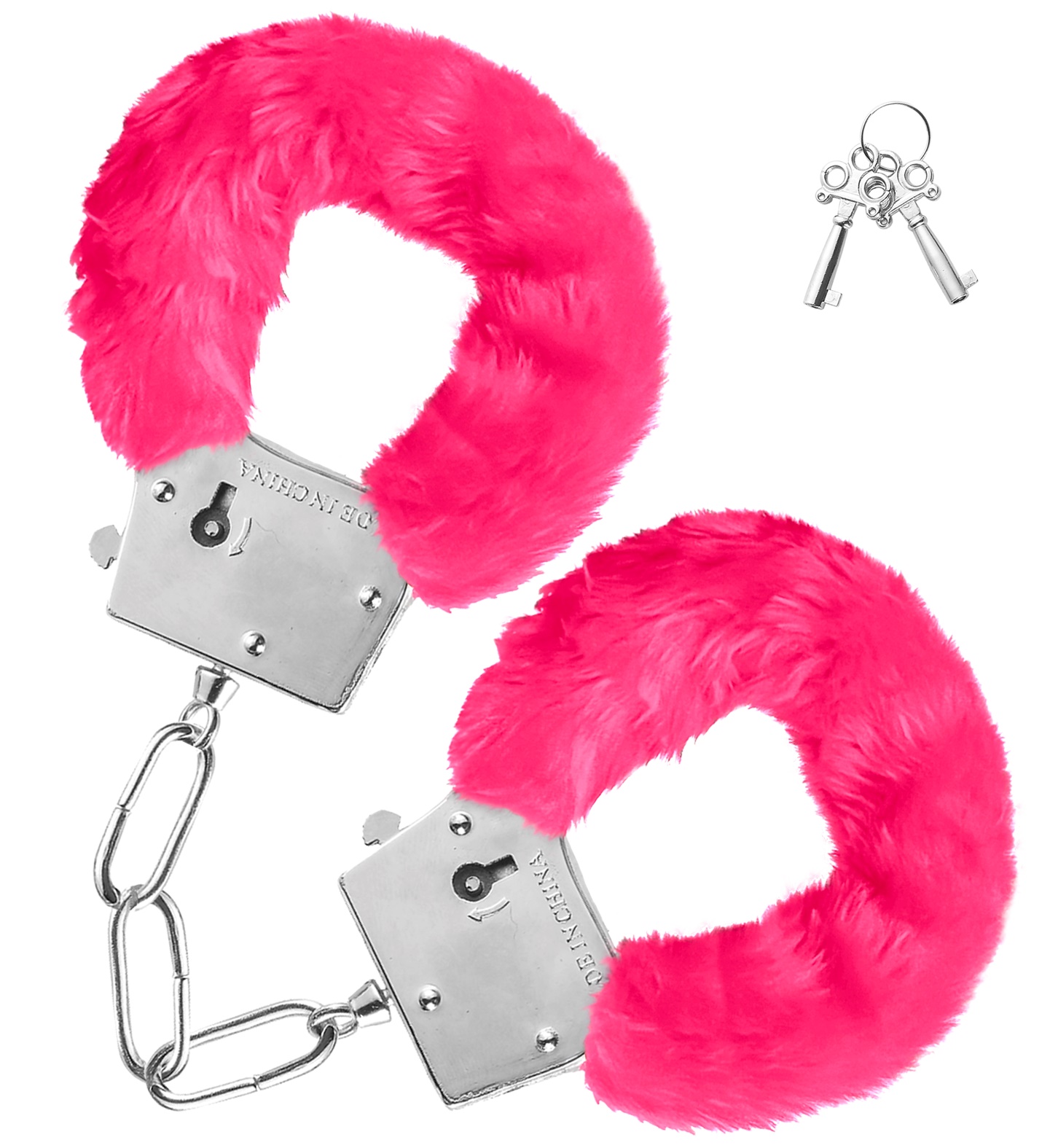 manette con pelo rosa