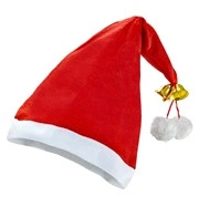 cappello da babbo natale con campanelle