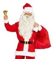 sacco di babbo natale in velluto e peluche