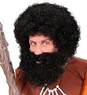parrucca e barba nera da knech ruprecht