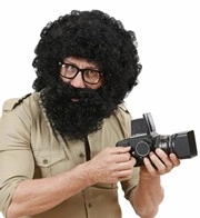 parrucca e barba nera da knech ruprecht