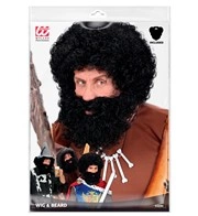 parrucca e barba nera da knech ruprecht