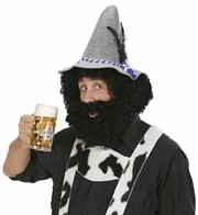 parrucca e barba nera da knech ruprecht