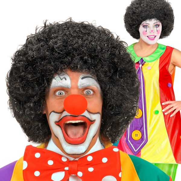 parrucca da clown nera