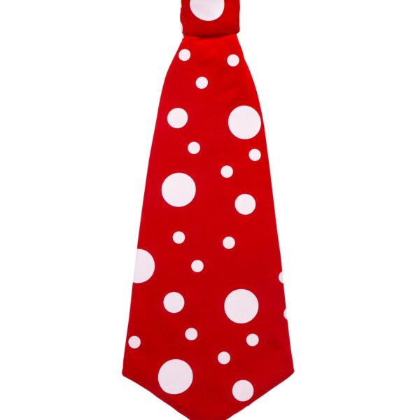 cravatta rossa da clown gigante