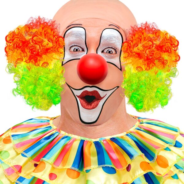 calotta da clow con capelli multicolore