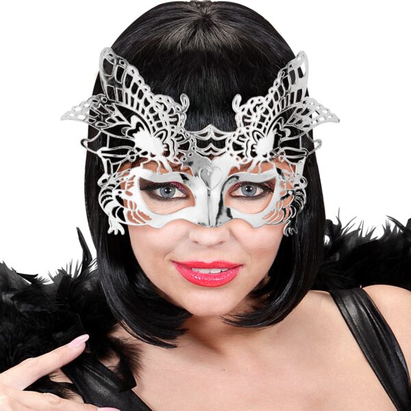 maschera veneziana argento