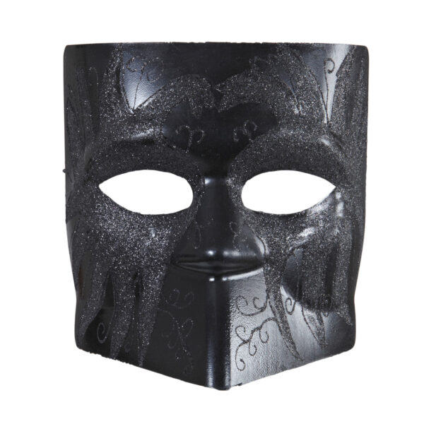 maschera dodge nera con glitter