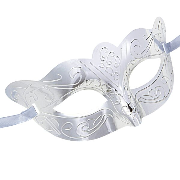 maschera domini argento metallizzata