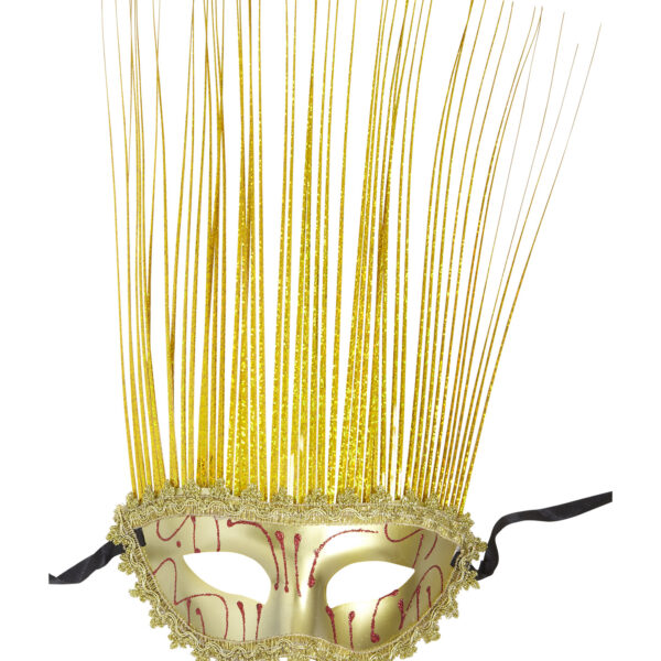 maschera oro con cresta olografica