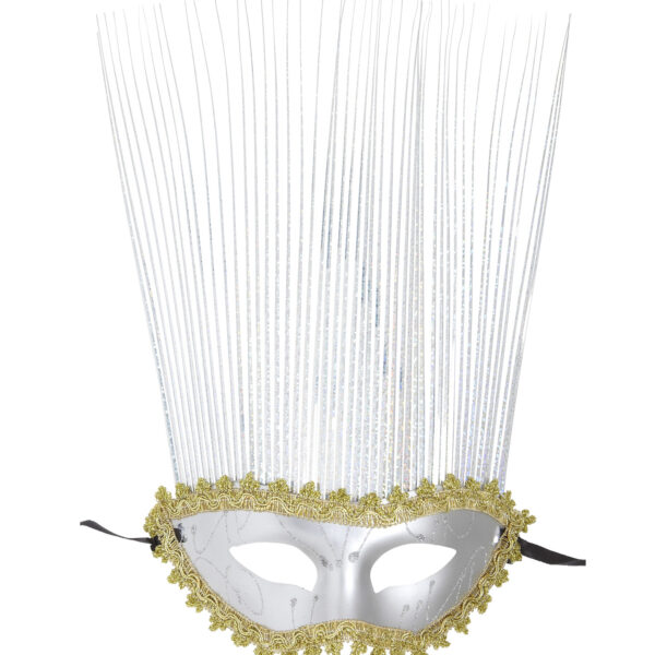 maschera argento con cresta olografica