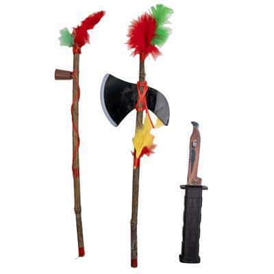 set cerbottana pugnale tomahawk da indiano