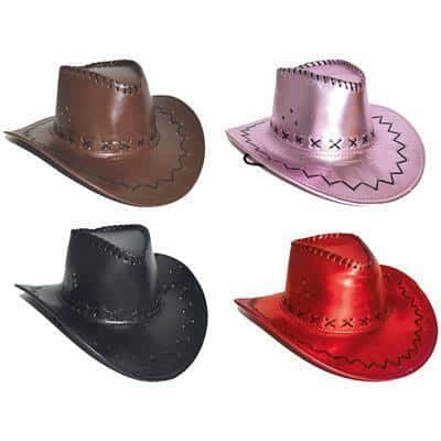 cappello metallizzato da cowboy colori assortiti