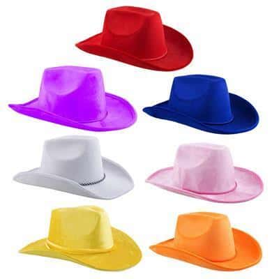 cappello da cowboy in feltro colori assortiti