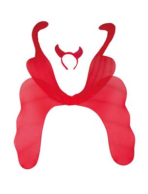 ali e corna rosse da diavolo